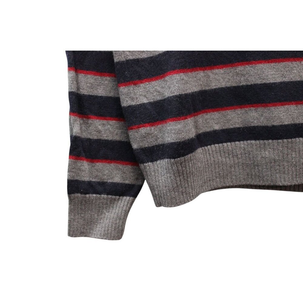 Brooks Brothers Mens Sweater Large 100% Merino Wool Extra Fine Italian Striped - Picture 8 of 12